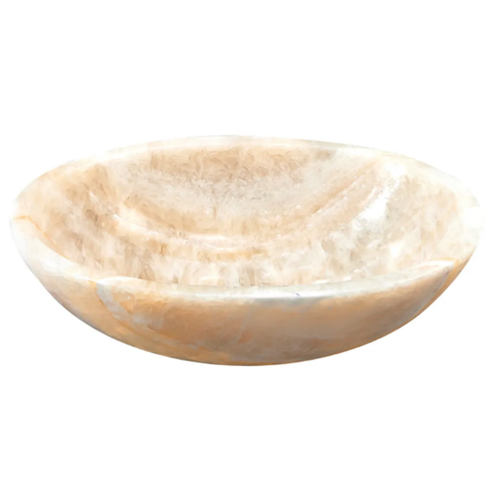 Infinity Natural Yellow Onyx Stone Oval Above Counter Art Basin 480*320*140mm