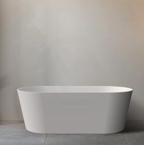 RIVA MIA Freestanding Matte White | Super Slim Edge Oval Bathtub 1500mm & 1700mm