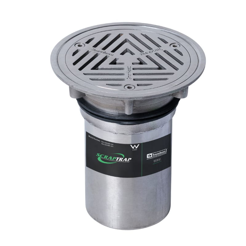 3monkeez 150mm round stainless steel vinyl floor waste arrestor for modern bathrooms