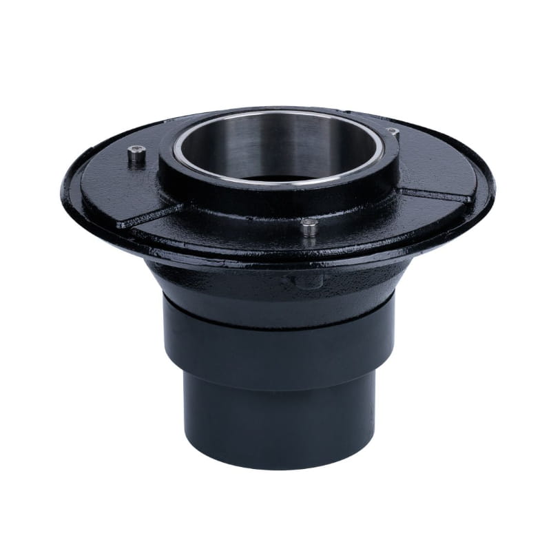 Black vertical variable height floor waste body, durable plumbing fitting for bathroom renovations