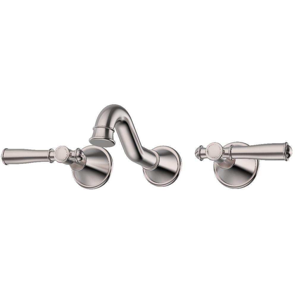 IKON CLASICO Three Piece Brass Handle Bath Tap Set | Chrome, Matte Black, Brushed Nickel, Brushed Gold