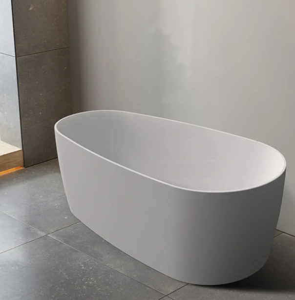 RIVA VISTA Super Slim Edge Matte White Freestanding Bathtub – Available in 1500mm & 1700mm