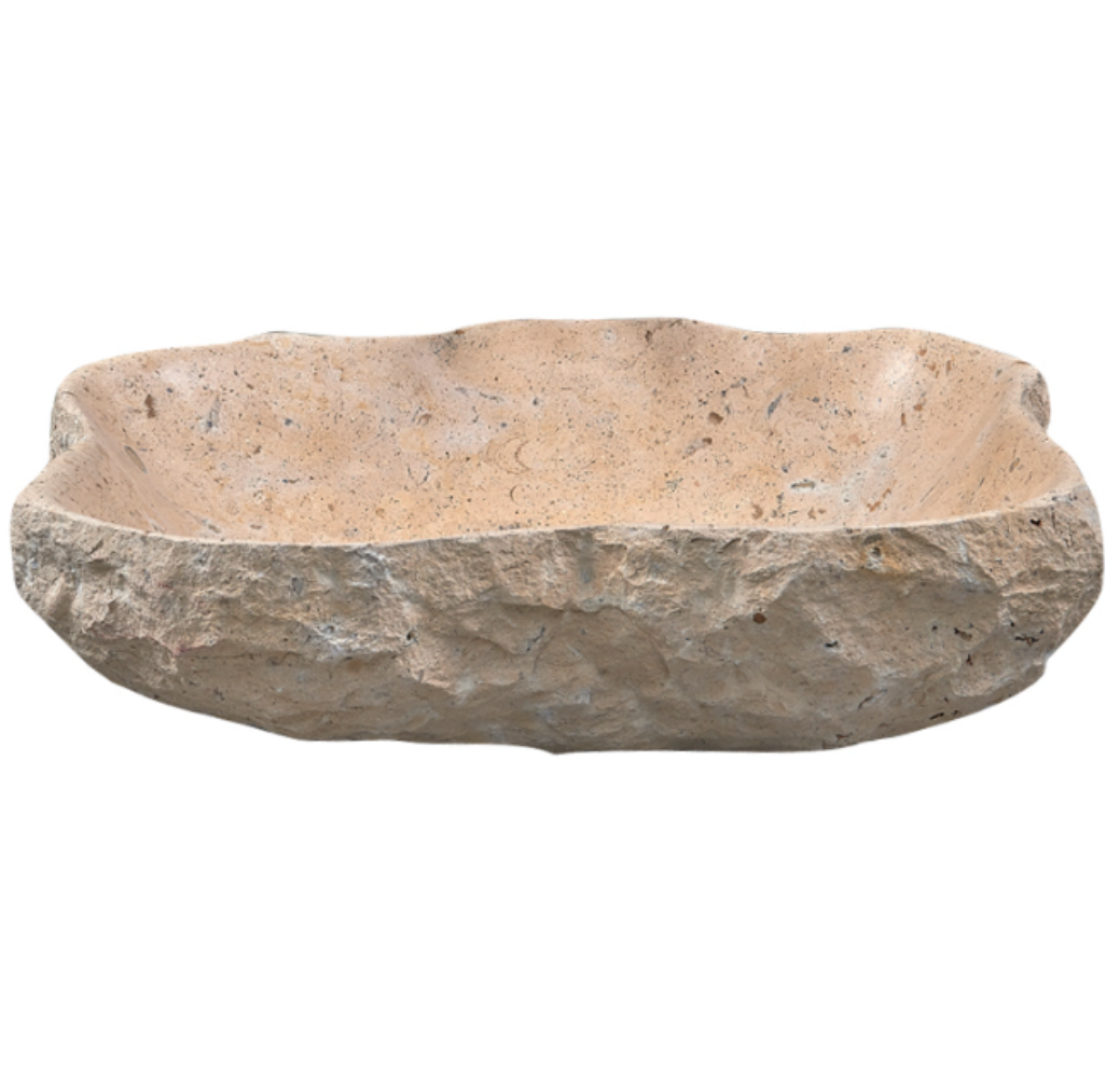 Infinity Marble Nature Stone Special Shape Above Counter Art Basin 500*380*150mm