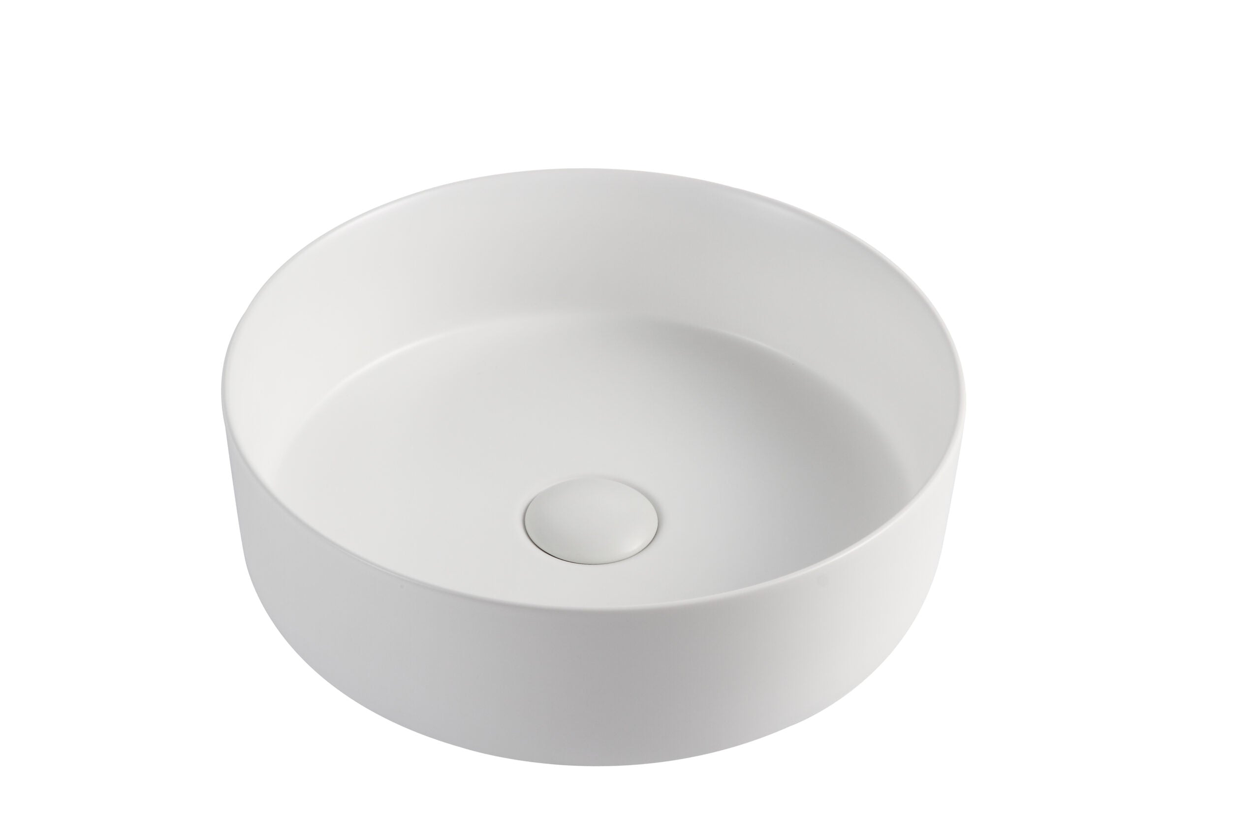 Modern white round bathroom vanity basin from Secasa Home, minimalist design
