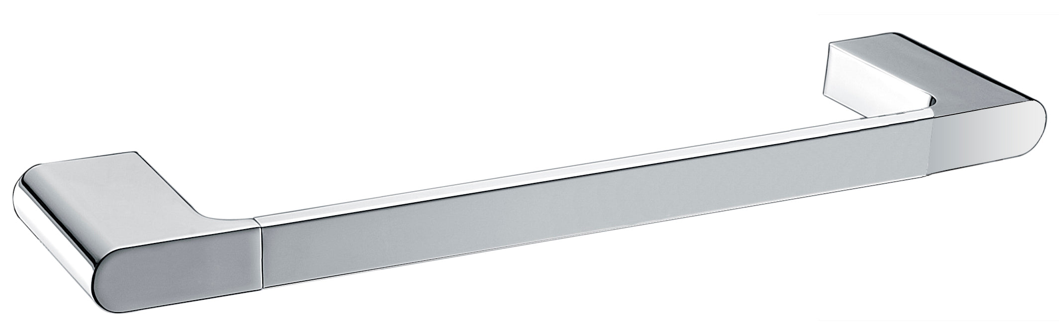 ACL Cora Round Cornered Rectangle Single Chrome Towel Rail 300mm