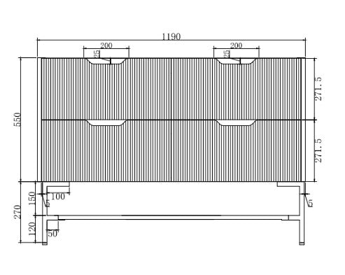 RIVA Bali Freestanding Vanity – American Oak Fluted | 600–1500mm