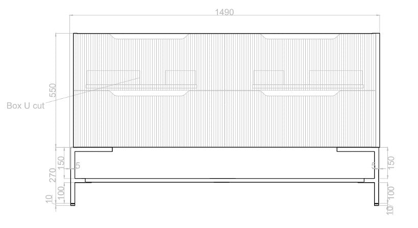 RIVA Bali Freestanding Vanity – Matt White Fluted | 600–1500mm