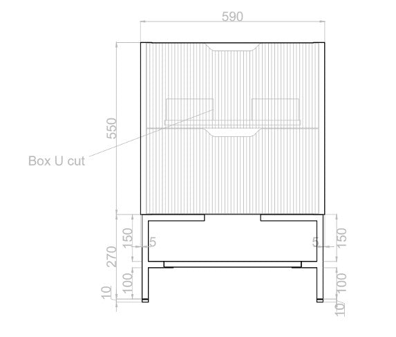 RIVA Bali Freestanding Vanity – Matt White Fluted | 600–1500mm