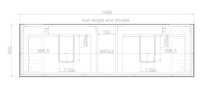 RIVA Bali Freestanding Vanity – Brown Oak Fluted | 600–1500mm
