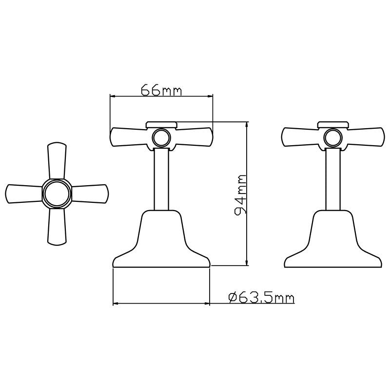 ACL PENZ Lead-Free Jumper Valve Chrome Tapware Collection | Wall Top Assemblies, Bath Tap Sets, Shower Tap Sets, and Basin Tap Sets