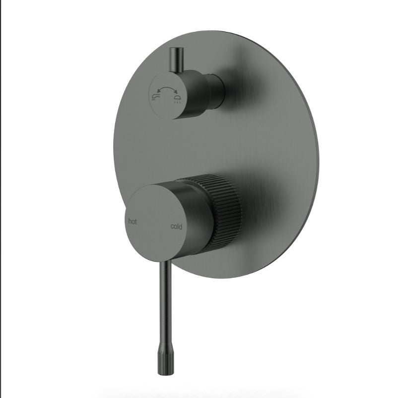 Ikon LINIE Wall Mixer with Diverter  | Brushed Nickel, Gun Metal, Matte Black, Brushed Gold