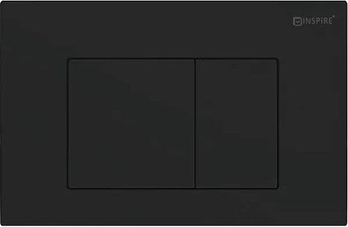 Modern matte black dual flush toilet button plate for bathroom, Secasa Home