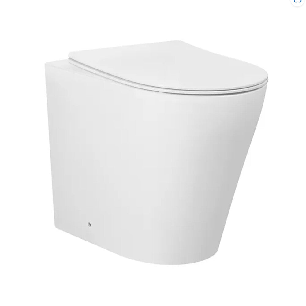 Inspire Alzano Gloss White/Matt White Rimless Tornado Wall Faced Pan