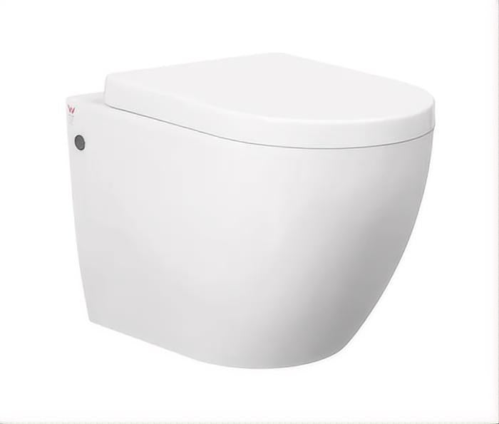 Inspire Voghera Gloss White Rimless Soft Close Seat Wall Hung Pan
