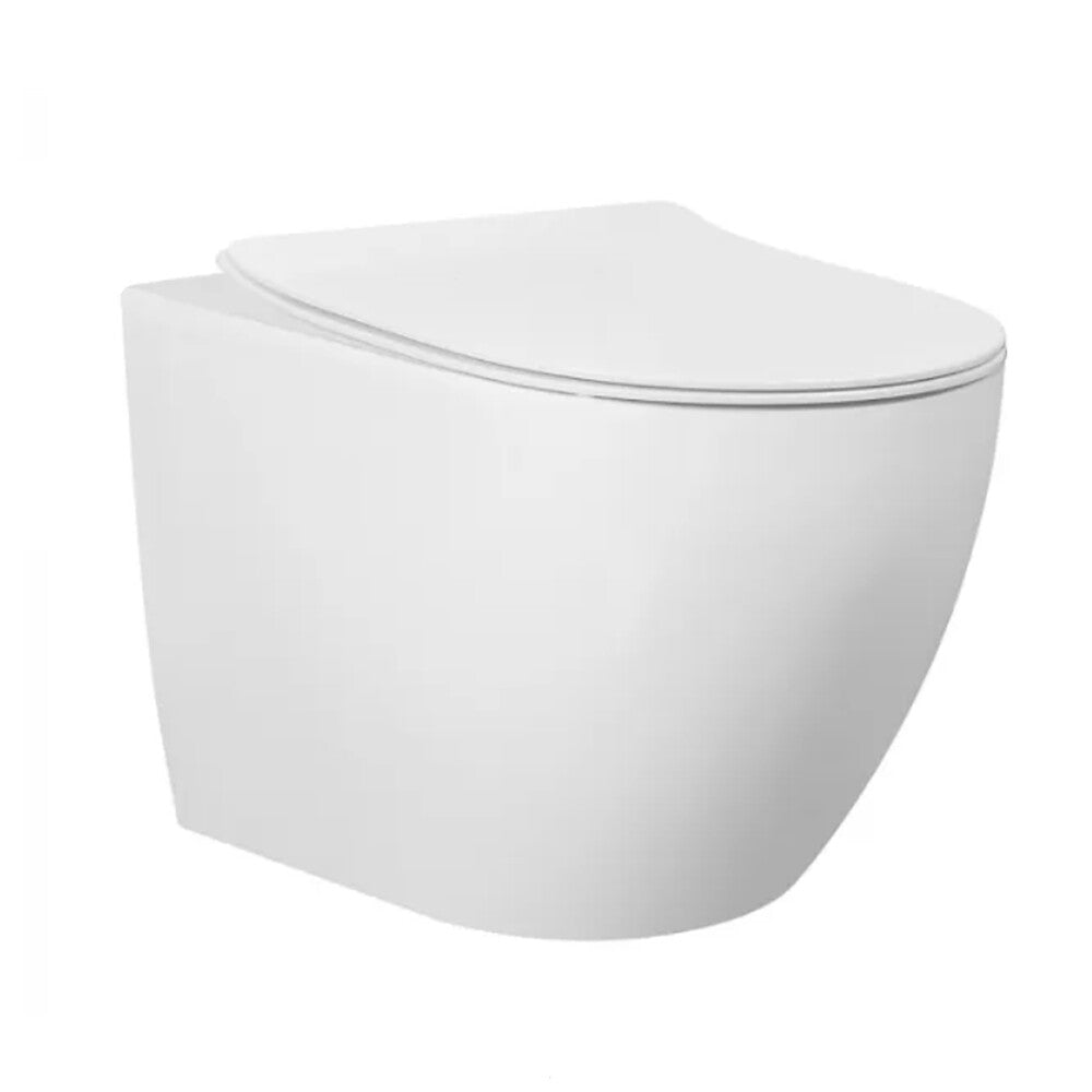 Inspire Voghera Gloss White Rimless  Wall Faced Pan