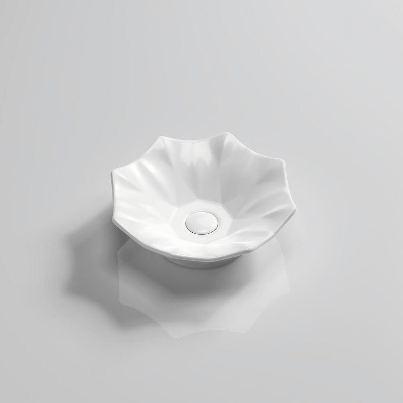 Infinity Gloss White/Matt White/Matt Black Ceramic Above Counter Basin 410*410*120mm