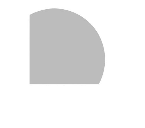 Minimalist grey semicircle decor accent, modern design by Secasa Home