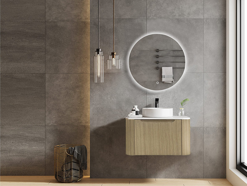 MERCIO Rome Bur Oak Fluted Wall-Hung Vanity 600-1500mm