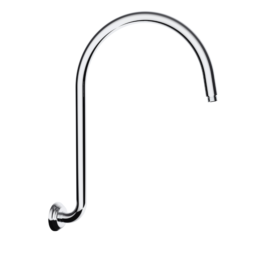 IKON Clasico High Rise Shower Arm 460mm | Brushed Gold, Chrome, Matte Black, Brushed Nickel