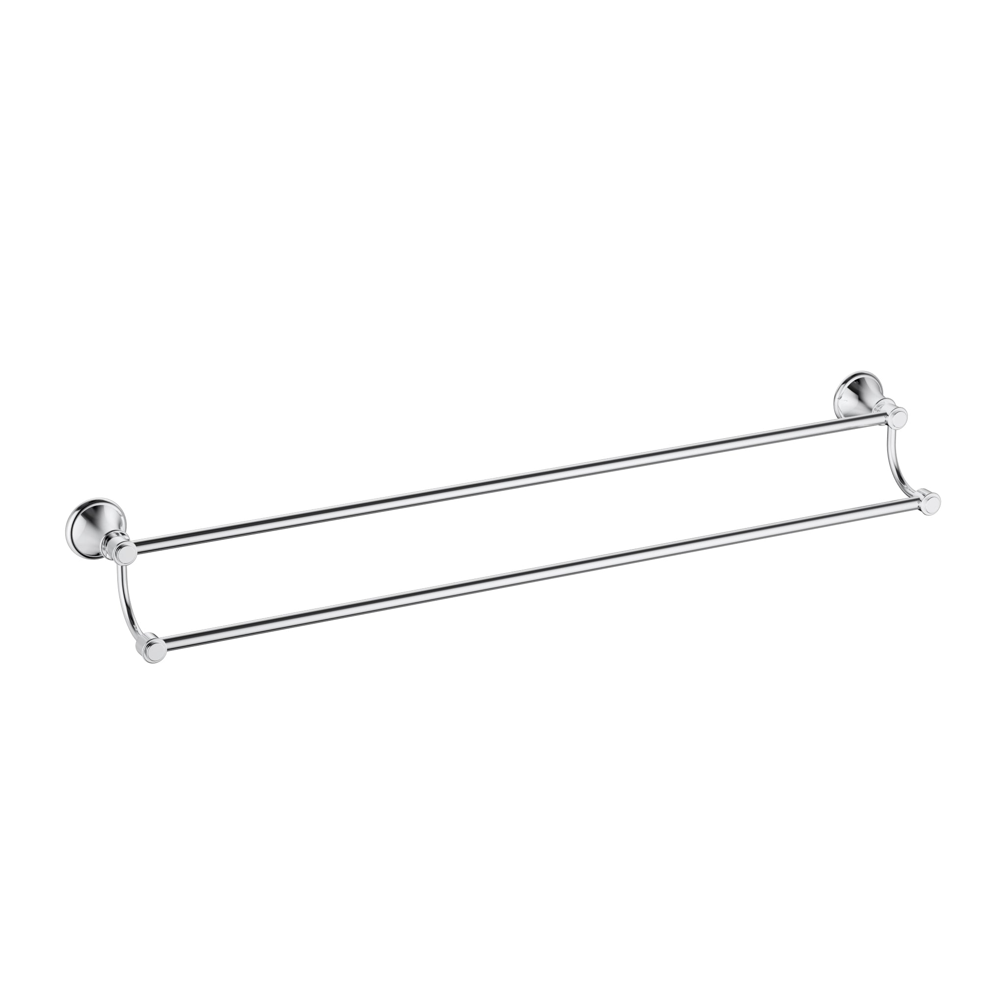 IKON CLASICO Double Towel Rail 600mm | Chrome, Brushed Nickel, Matte Black, Brushed Gold