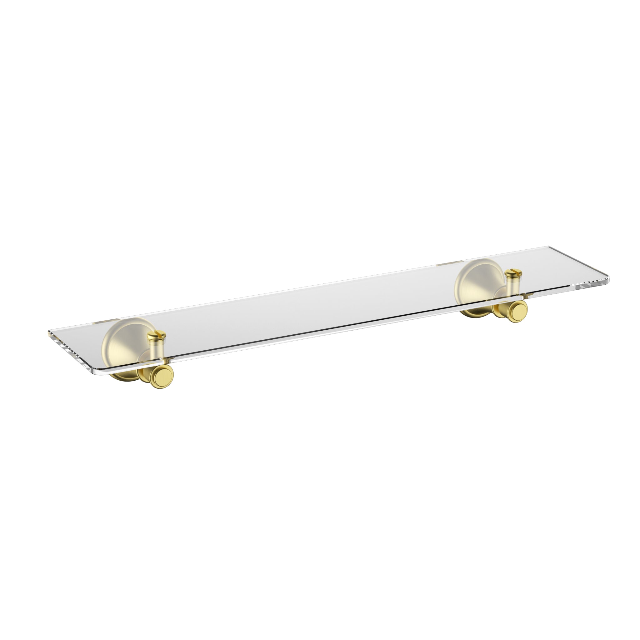 IKON CLASICO Glass Shelf | Chrome, Brushed Nickel, Matte Black, Brushed Gold