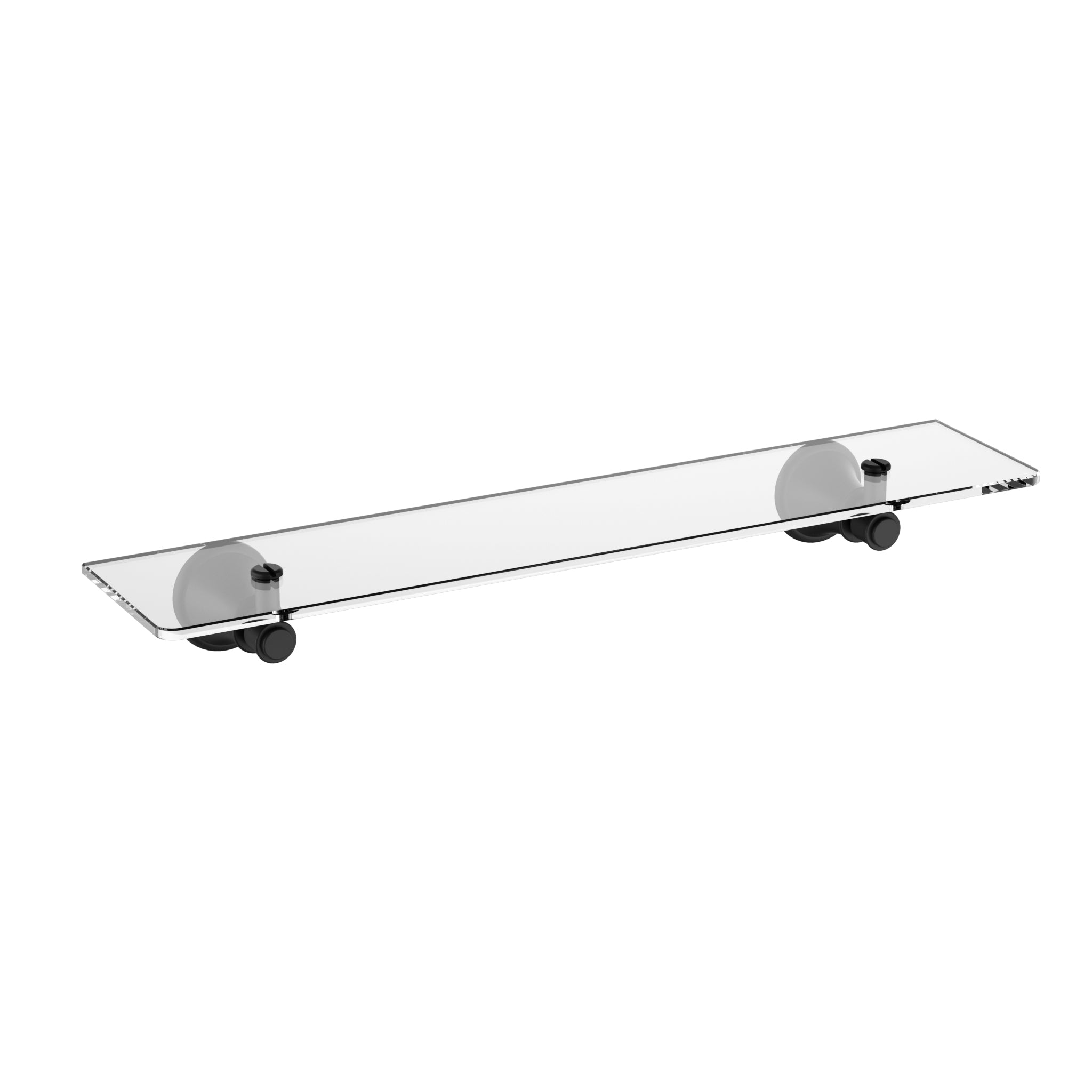 IKON CLASICO Glass Shelf | Chrome, Brushed Nickel, Matte Black, Brushed Gold