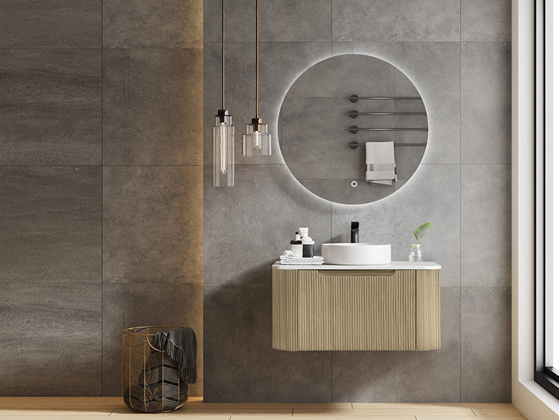 MERCIO Rome Bur Oak Fluted Wall-Hung Vanity 600-1500mm