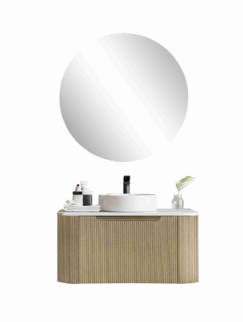 MERCIO Rome Bur Oak Fluted Wall-Hung Vanity 600-1500mm