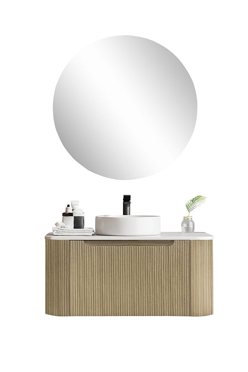 MERCIO Rome Bur Oak Fluted Wall-Hung Vanity 600-1500mm