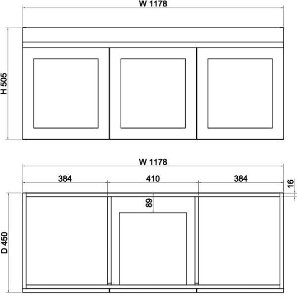 ABS MIAMI Wall Hung Vanity – Matt White Shaker | 600–1200mm