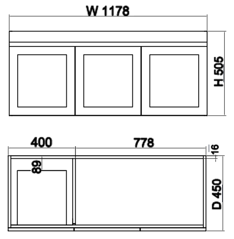 ABS MIAMI Wall Hung Vanity – Matt White Shaker | 600–1200mm