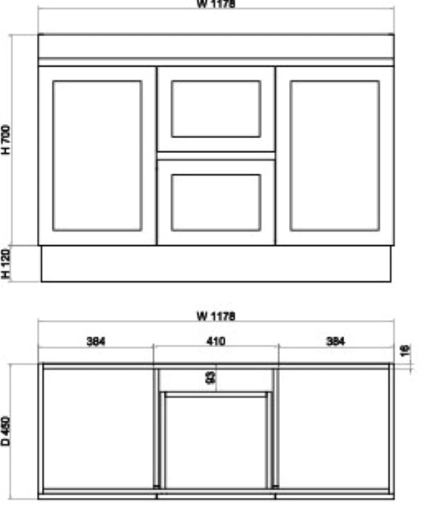 ABS MIAMI Freestanding Vanity with Legs – Matt White Shaker | 600–1500mm