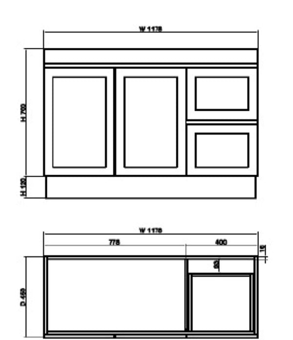 ABS Riva MIAMI Freestanding Vanity with Kickboard – Matt White Shaker | 600–1500mm