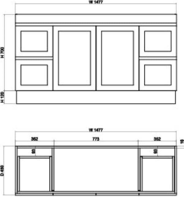 ABS MIAMI Freestanding Vanity with Legs – Matt White Shaker | 600–1500mm