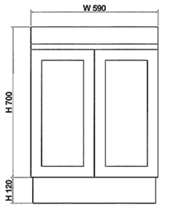 ABS Riva MIAMI Freestanding Vanity with Kickboard – Matt White Shaker | 600–1500mm