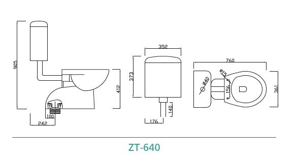 Sunny Athena Gloss White Adjustable Link Toilet – 760×360×905mm | 4-Star WELS Rated