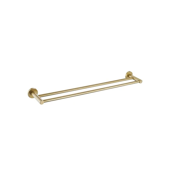 HELLYCAR IDEAL Double Towel Rail 750mm Brushed Gold, Brushed Nickel, Chrome, Matte Black, Brushed Gun Metal, Rose Gold