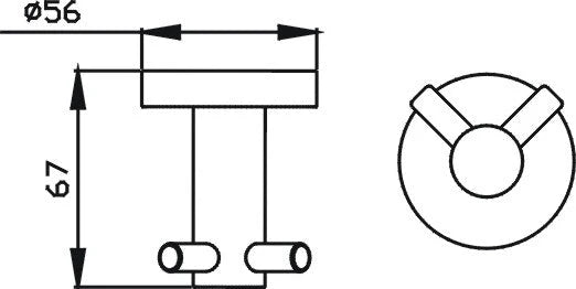 HELLYCAR IDEAL Double Robe Hook | Brushed Gold, Chrome, Matte Black, Brushed Nickel, Brushed Gun Metal, Rose Gold