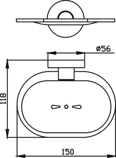 HELLYCAR IDEAL Soap Dish | Chrome, Brushed Nickel, Brushed Gold, Matte Black, Brushed Gun Metal, Rose Gold