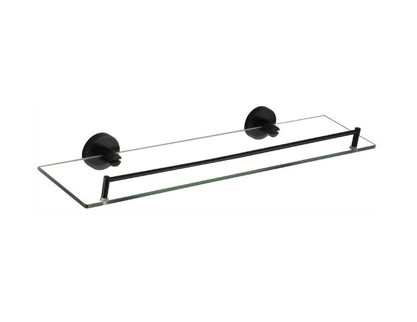 HELLYCAR IDEAL Glass Shelf 520mm | Chrome, Brushed Nickel, Brushed Gold, Matte Black, Brushed Gun Metal, Rose Gold