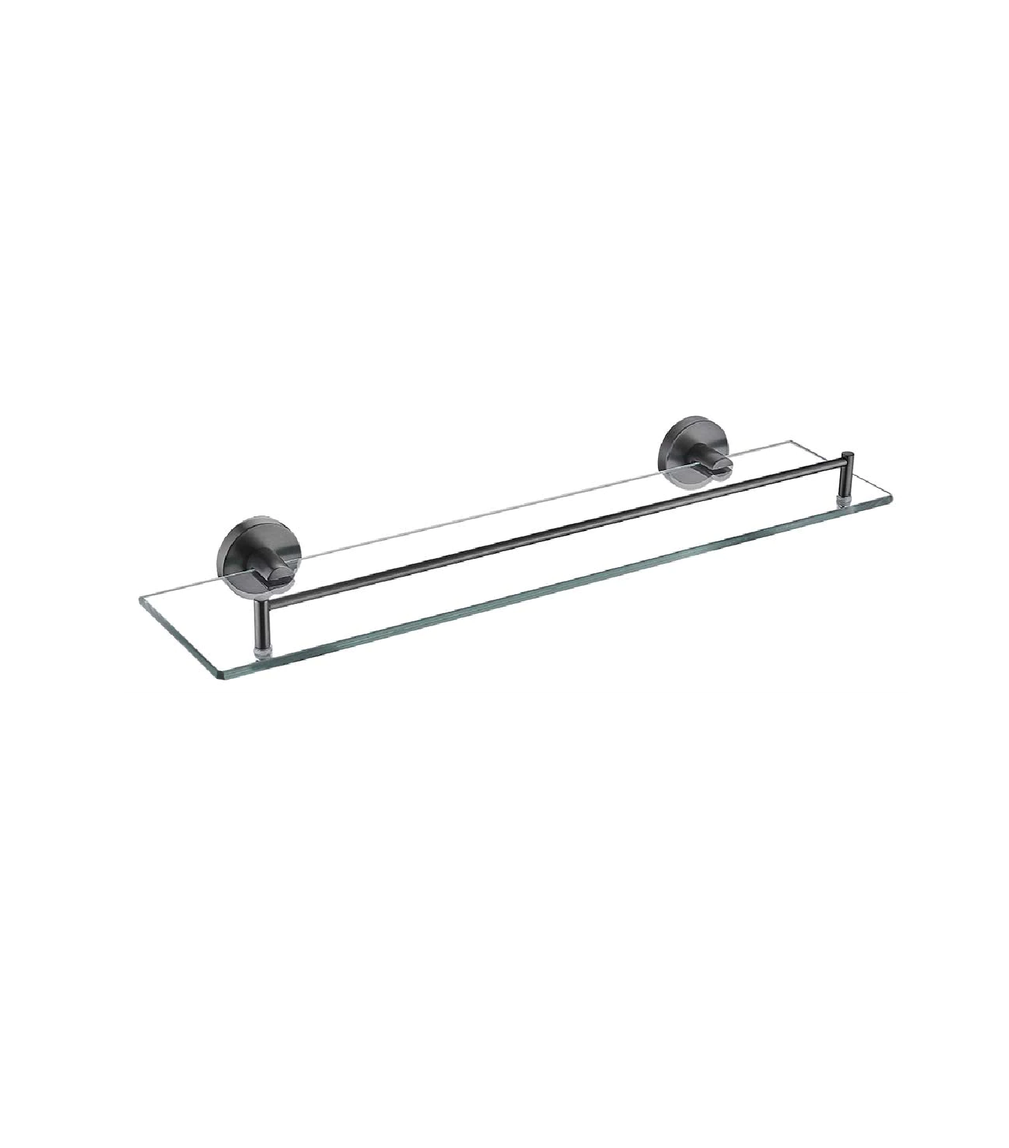 HELLYCAR IDEAL Glass Shelf 520mm | Chrome, Brushed Nickel, Brushed Gold, Matte Black, Brushed Gun Metal, Rose Gold