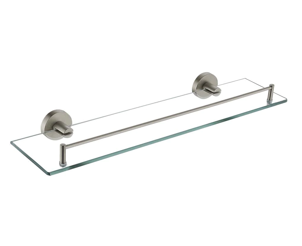 HELLYCAR IDEAL Glass Shelf 520mm | Chrome, Brushed Nickel, Brushed Gold, Matte Black, Brushed Gun Metal, Rose Gold