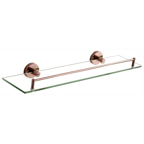 HELLYCAR IDEAL Glass Shelf 520mm | Chrome, Brushed Nickel, Brushed Gold, Matte Black, Brushed Gun Metal, Rose Gold