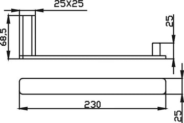 HELLYCAR ELEGANT Hand Towel Rail 230mm | Chrome, Matte Black