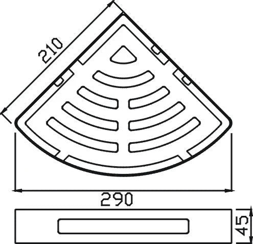 HELLYCAR Universal Stainless Steel Corner Shelf | Chrome, Matte Black, Rose Gold