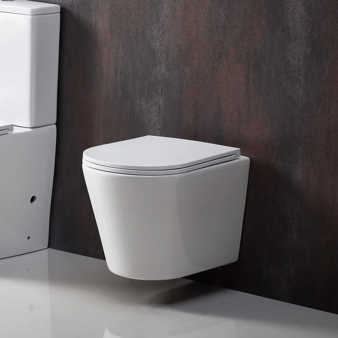 Mercio Berlin66 Gloss White Quiet Flush Soft Close Seat Wall Hung Pan