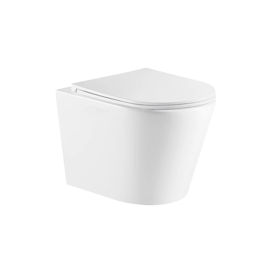 Mercio Berlin66 Gloss White Quiet Flush Soft Close Seat Wall Hung Pan