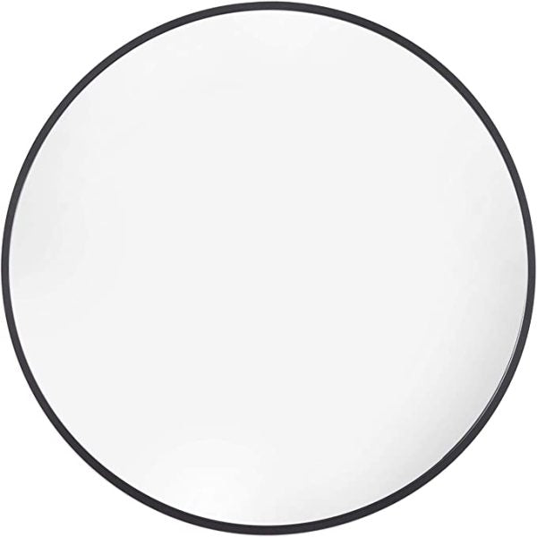 Mercio Aluminum Matt Black Framed 900mm Round Copper-free Mirror