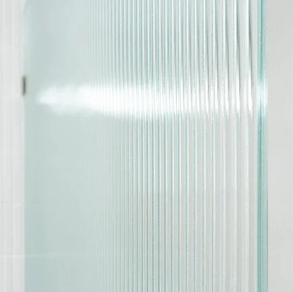 Covey Frameless Walk-In Top Arch Fluted Glass Shower Screen Panel (700–1000mm)