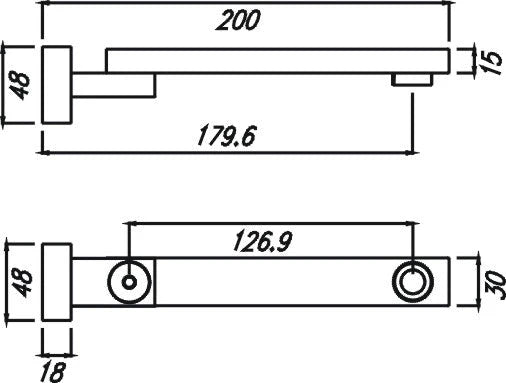 Hellycar TONY Swivel Bath Outlet | Chrome, Matt Black | 200mm & 250mm